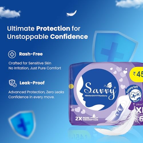 Savvy Ultra-Thin-XL-Cottony: Ultimate Comfort and Protection - Pack of 4