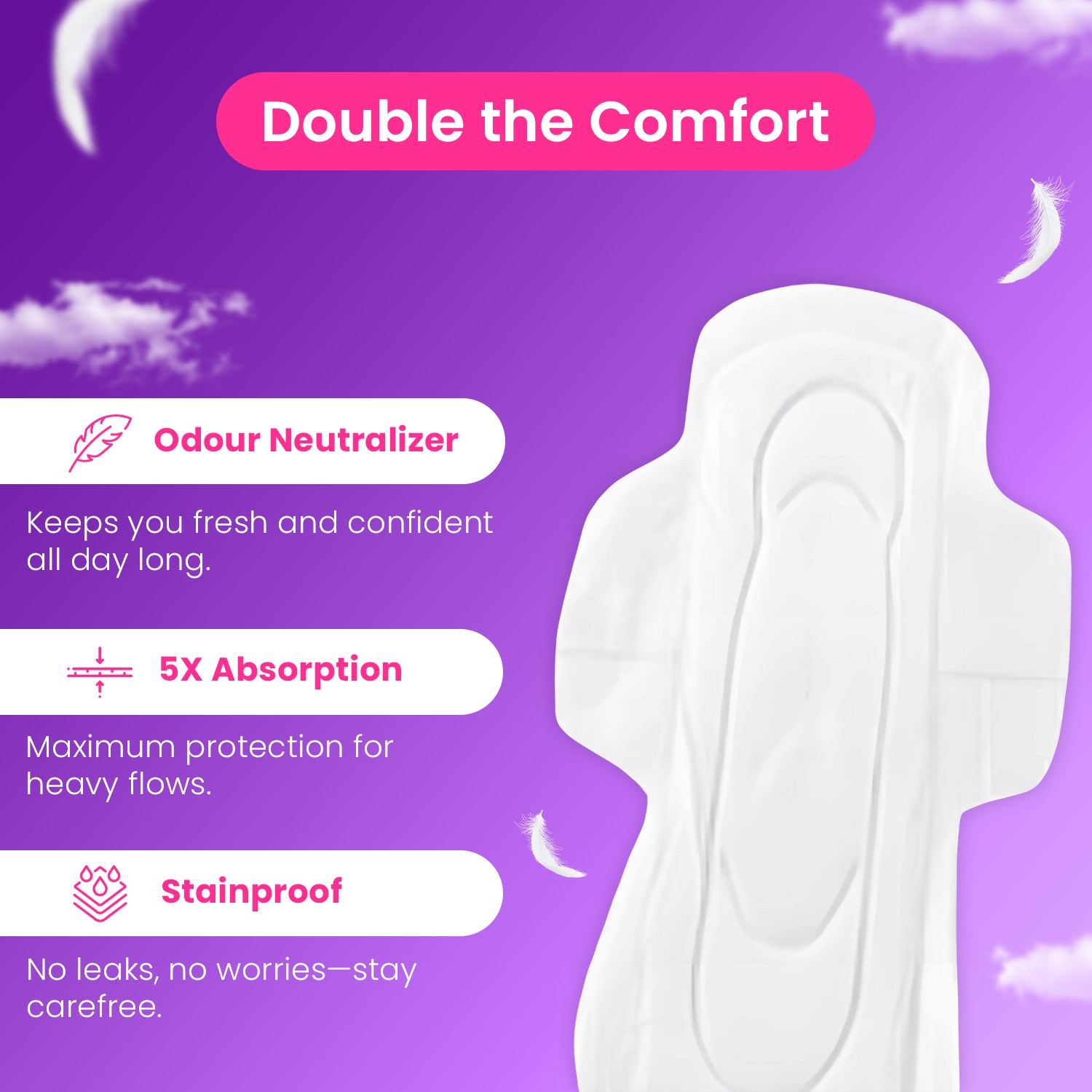 Savvy Ultra-Thin-XXL Ultimate Comfort and Protection (7 Pads Per Packet) - 4 Pkts